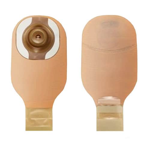 Premier CeraPlus 1-Piece Soft Convex Drainable Pouch With Viewing Option Pre-Sized 1" With Filter, Lock-N-Roll, Beige