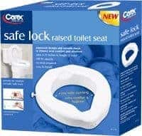 Safe Lock Raised Toilet Seat, 500 Lb Capacity