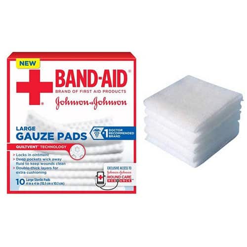J AND J Band-Aid First Aid Gauze Pads 4" x 4" 10 CT