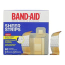 Band-Aid Sheer Strip Adhesive Bandage, Assorted 80 Count