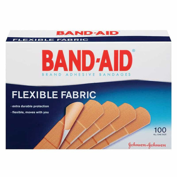 Band-Aid Flexible Fabric Strip Adhesive Bandag 3/4" x 3"