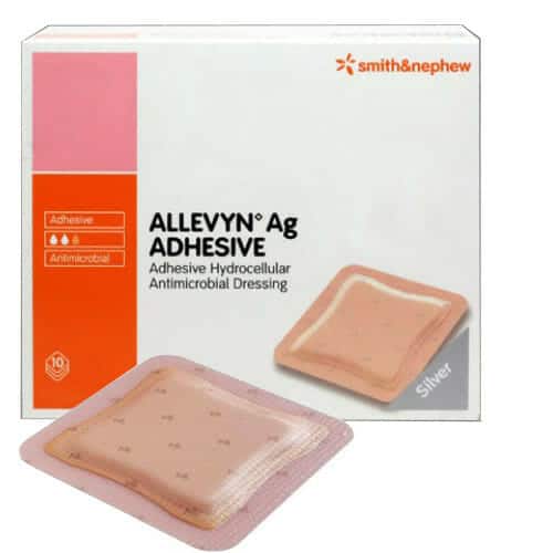 ALLEVYN Ag Adhesive Absorbent Silver Hydrocellular Dressing 3" x 3"