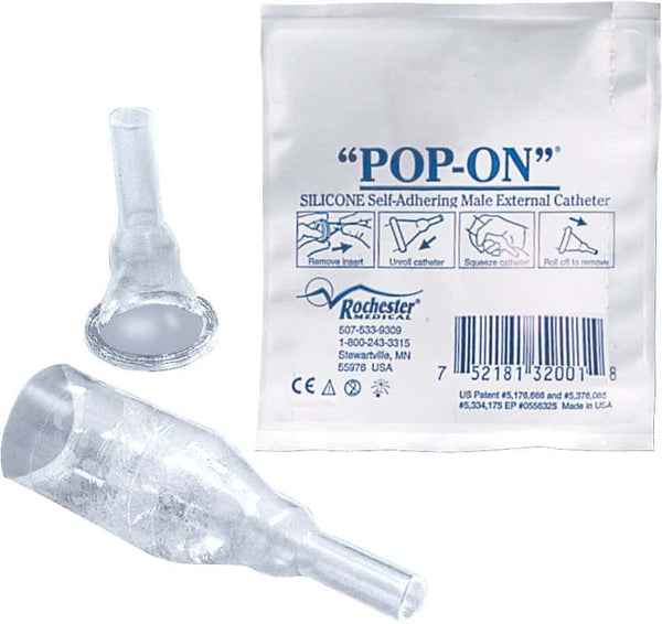 Pop-On Self-Adhering Male External Catheter, Intermediate 32 mm