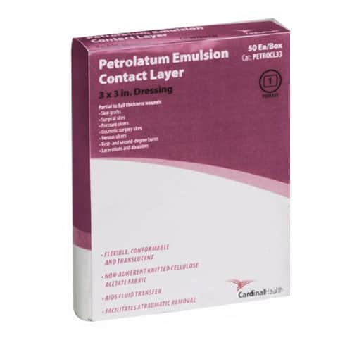 Cardinal Health Petrolatum Emulsion Contact Layer 3" x 3"