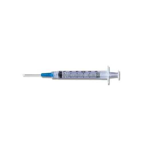 Luer-Lok Syringe with Detachable PrecisionGlide Needle 21G x 1-1/2", 3 mL