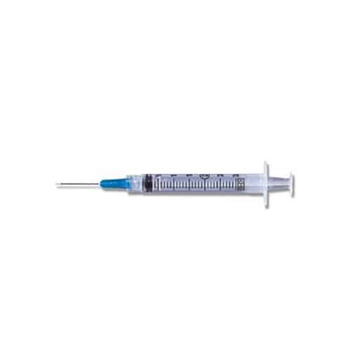 Luer-Lok Syringe with Detachable PrecisionGlide Needle 23G x 1", 3 mL (100 count)
