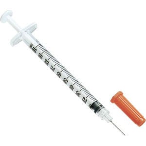 Ultra-Fine Insulin Syringe with Half-Unit Scale 31G x 6 mm, 3/10 mL (100 count)