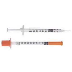 Insulin Syringe with Ultra-Fine Needle 31G x 5/16", 1 mL (100 count)