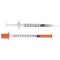 U-100 Insulin Syringe with Micro-Fine IV Needle 28G x 1/2", 1 mL (100 count)