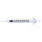 Lo-Dose Insulin Syringe with Micro-Fine IV Needle 28G x 1/2", 1/2 mL (100 count)