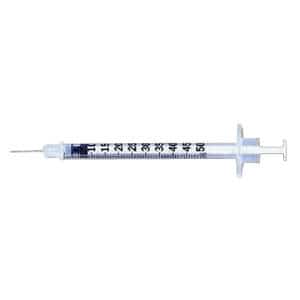 Lo-Dose Insulin Syringe with Micro-Fine IV Needle 28G x 1/2", 1/2 mL (100 count)