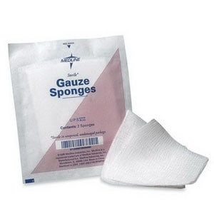 Caring Non-Sterile Woven Gauze Sponge 4" x 4", 8-Ply
