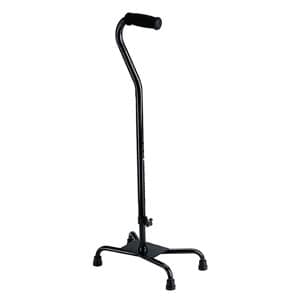 Guardian Aluminum Small Base Quad Cane, Black