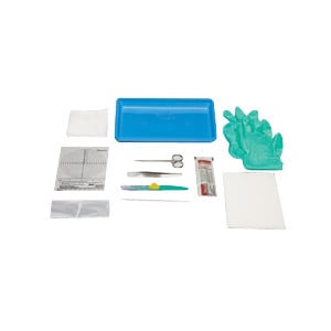 Debriment Tray with Safety Scalpel