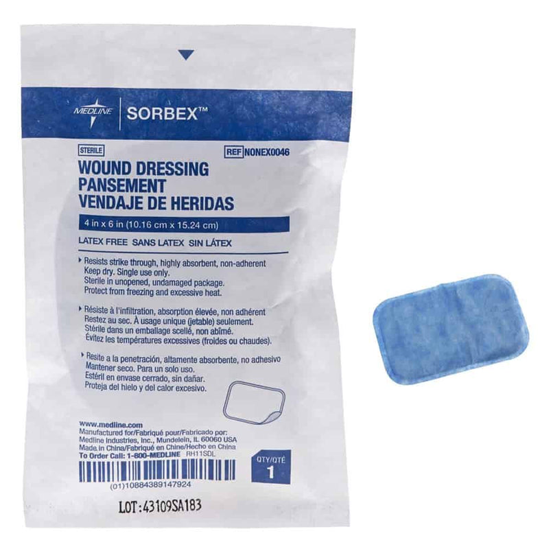 SORBEX Sterile Absorbent Dressings, 4" x 6"