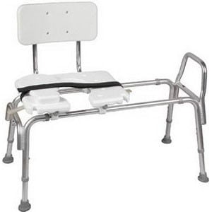 Heavy Duty Sliding Transfer Bench W/Cut-Out Seat