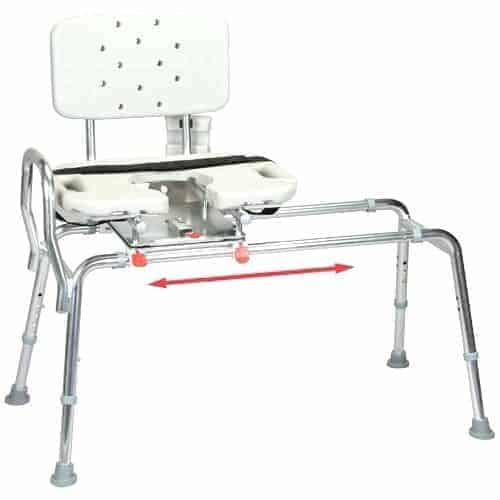 Heavy Duty Sliding Transfer Bench W/Cut-Out Seat