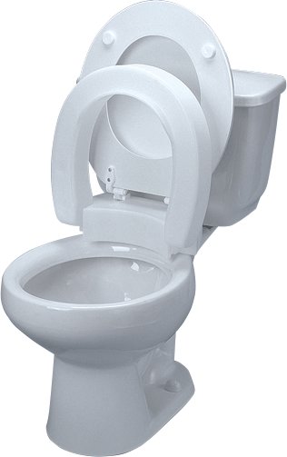 Tall-Ette Elevated Hinged Toilet Seat, Elongated