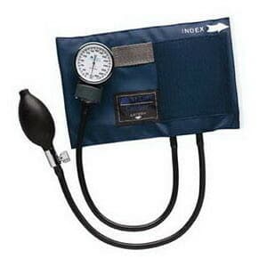 Adult CALIBER Aneroid Sphygmomanometers with Blue Nylon Cuff