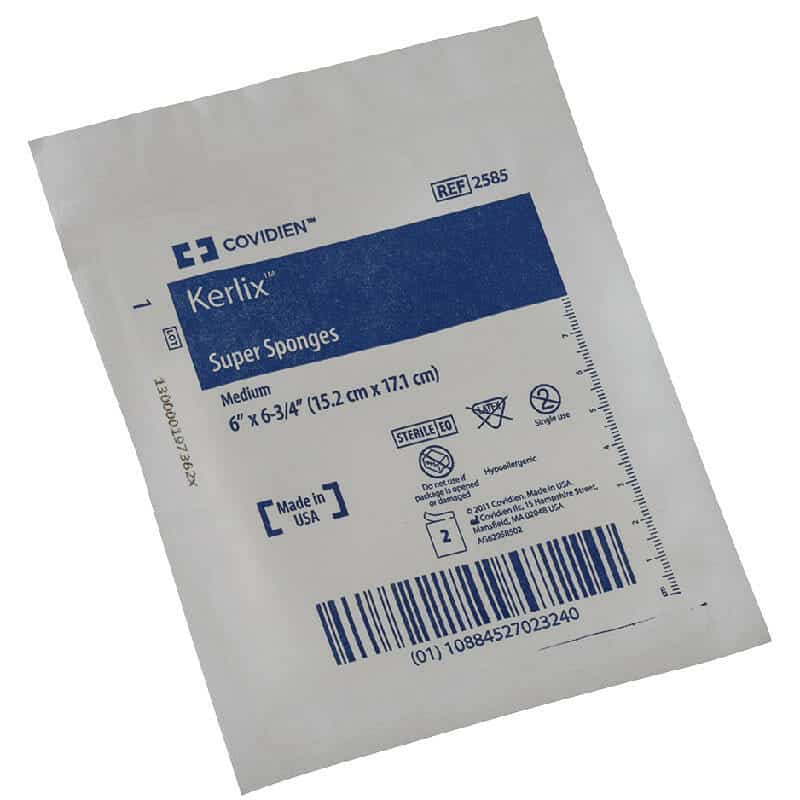 Kerlix Sterile Super Sponge Medium 6" x 6-3/4" (Sterile 2's)