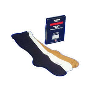 T.E.D. Knee Length Continuing Care Anti-Embolism Stockings Medium, White