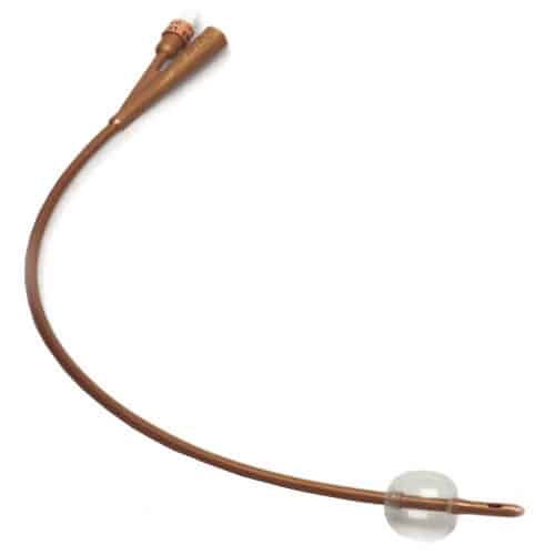 Dover 2-Way Silver-Coated Silicone Foley Catheter 18 Fr 5 cc